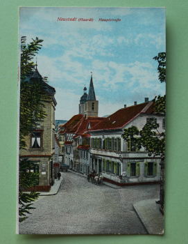 Postcard PC Neustadt Haardt Weinstrasse 1919-1930 Mainstreet Town architecture Rheinland Pfalz